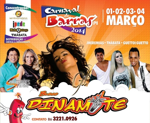 CARNAVAL 2014: Atrações do Bloco Dinamite já estão confirmadas