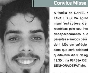 Familiares de Daniel Tavares convida para missa de 1 mês de falecimento