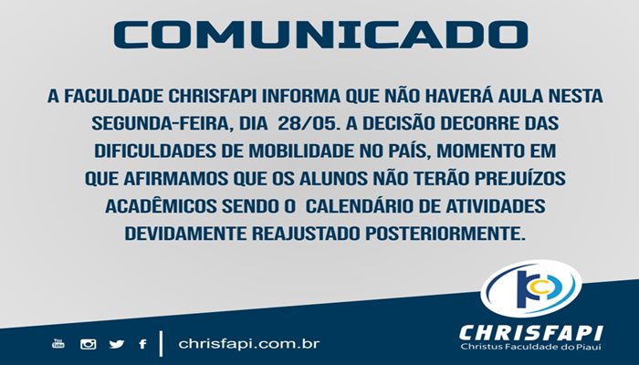 Faculdade Chrisfapi informa