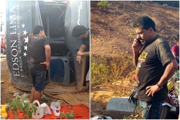 Acidente com ônibus do cantor Edson Lima deixa 01 morto no Piauí