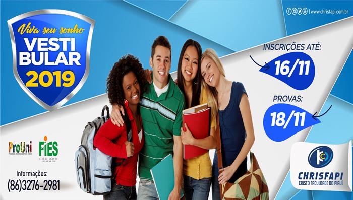 Penúltimo dia de inscrições para o vestibular da Faculdade Chrisfapi