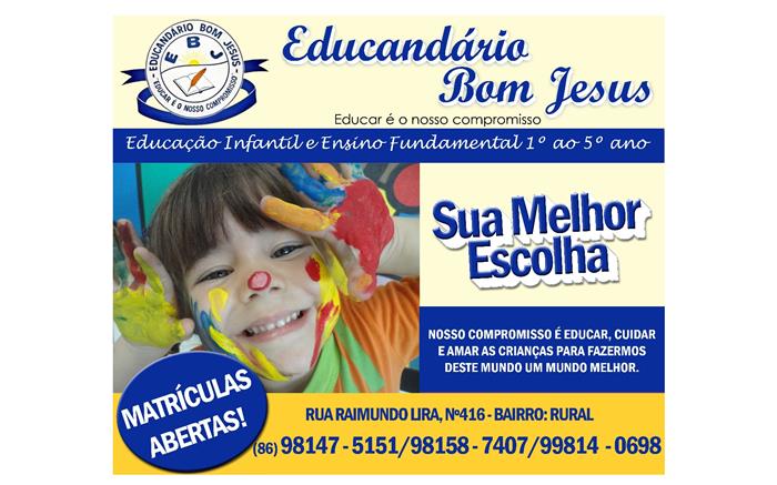 Educandário Bom Jesus está com matrículas abertas para 2019