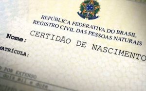 certidão de nascimento