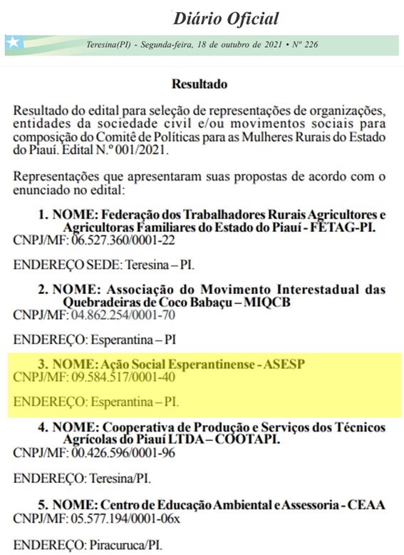 diário oficial