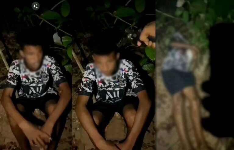 jovem sendo executado