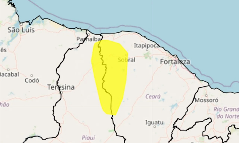 INMET emite alerta de vendaval em 16 cidades do Piauí; Confira a lista