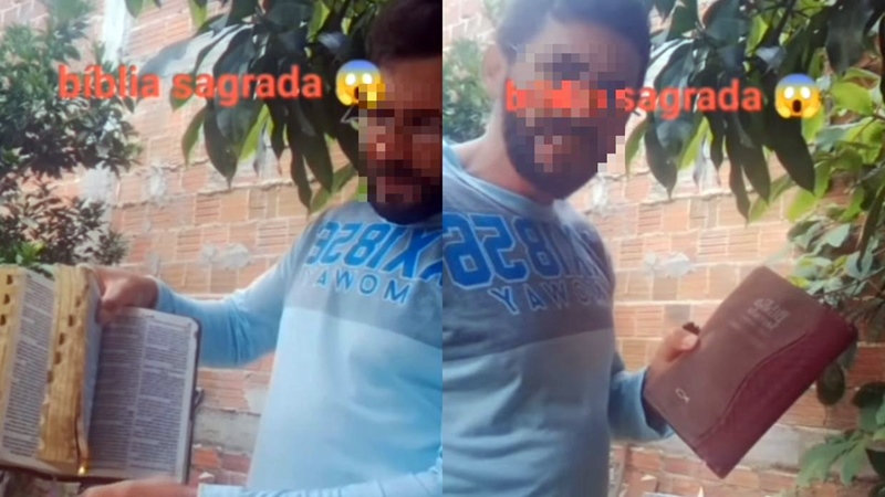 queimando a biblia