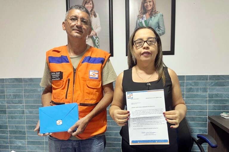 Vereadora Regina Vale recebe oficio sobre teste nacional do sistema da Defesa Civil Alerta