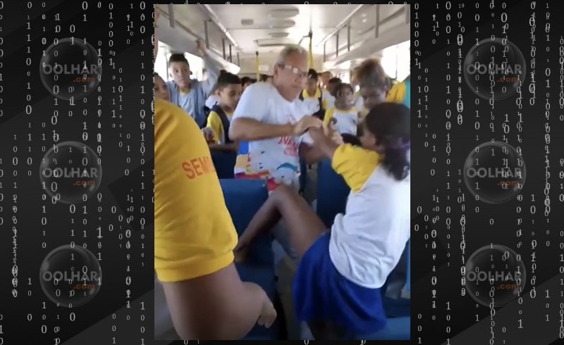 Diretor é flagrado agredindo estudante dentro de ônibus escolar no Piauí