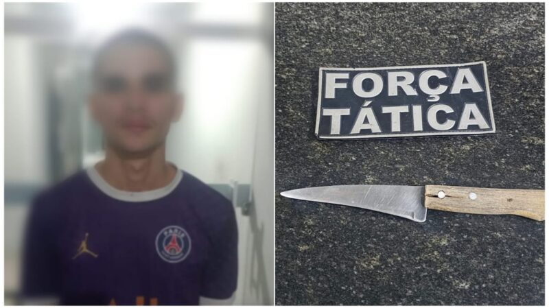 Jovem é preso após esfaquear padrasto durante discussão familiar