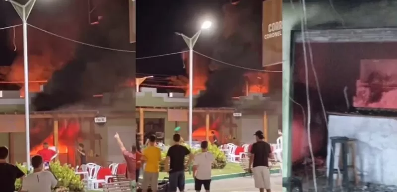 Incêndio em box do corredor cultural em Esperantina