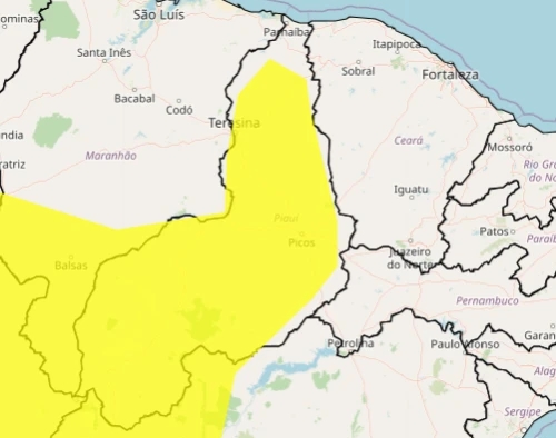 Mais de 90% do território piauiense está em alerta para altas temperaturas e baixa umidade