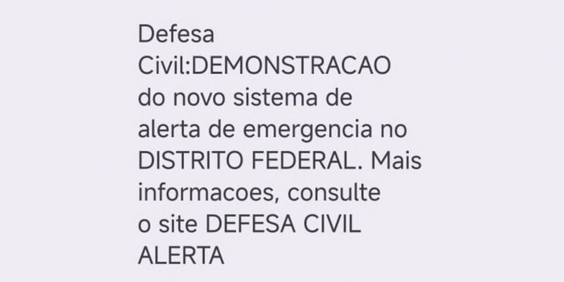 Defesa Civil testa aviso de desastre via celular no DF, GO, MS e MT